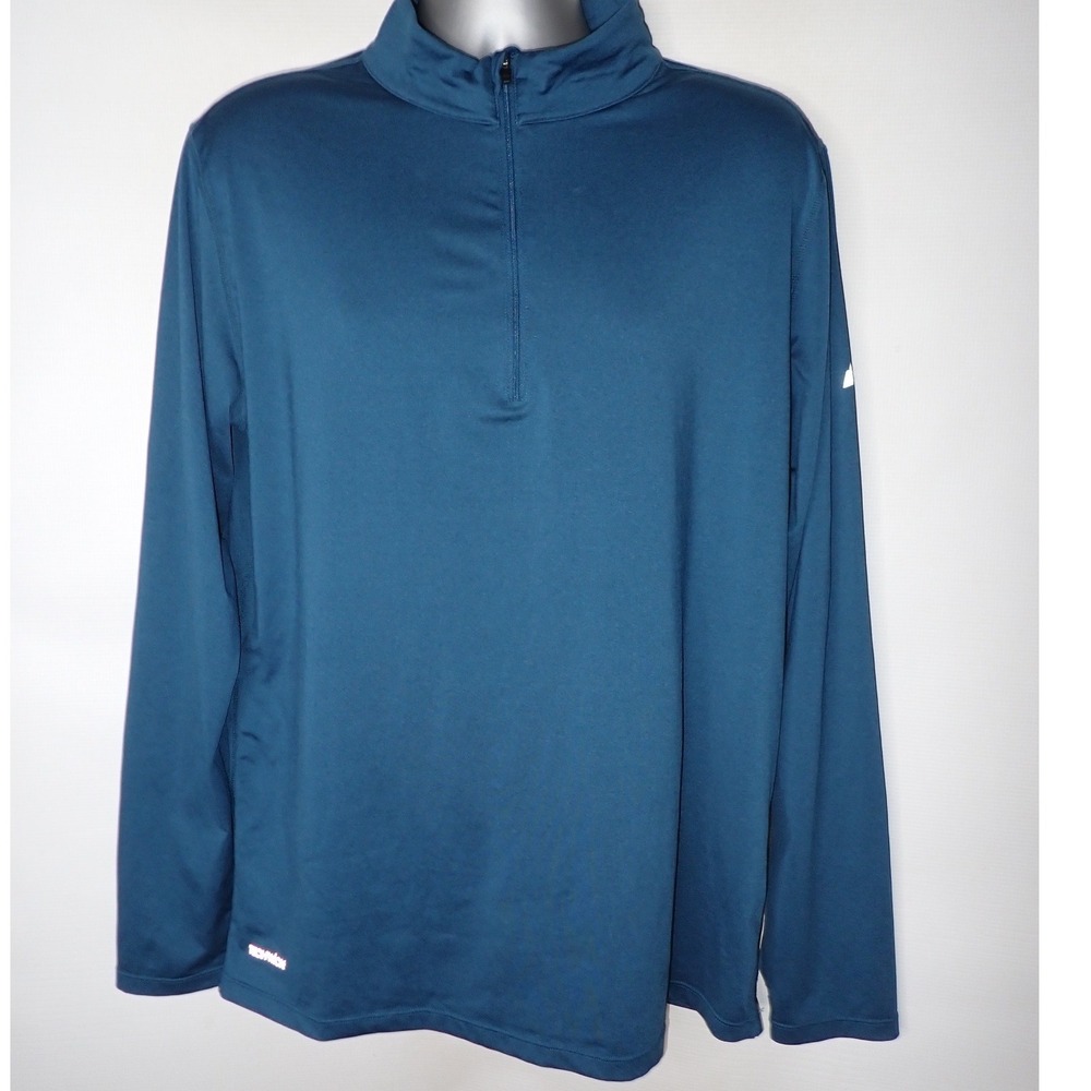 EASTERN MOUNTAIN SPORTS 1/4 zip Mens Tech Wick Long Sleeve EMS Blue Large